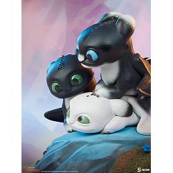Sideshow Collectibles Dreamworks How to Train Your Dragon Hidden World Dart, Pouncer and Ruffrunner Statue