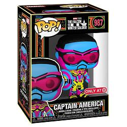 Funko POP #987 Marvel The Falcon and the Winter Soldier Captain America Black Light Exclusive Figure