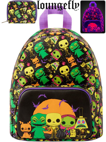 Loungefly Disney Nightmare Before Christmas Black Light Mini  display picture 2