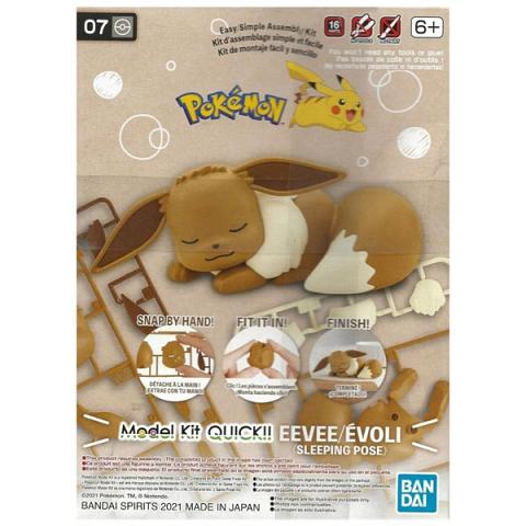 Bandai Pokemon Eevee 07 Sleeping Pose Quick Plastic Model Kit
