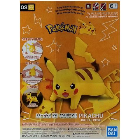 Bandai Pokemon Pikachu Battle Pose Plastic Model Kit