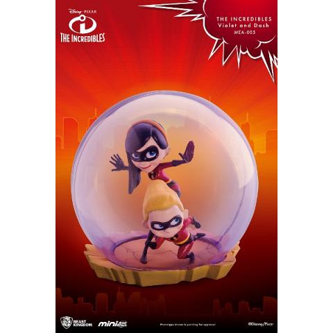 Beast Kingdom Pixar The Incredibles Violet and Dash Mini Statue