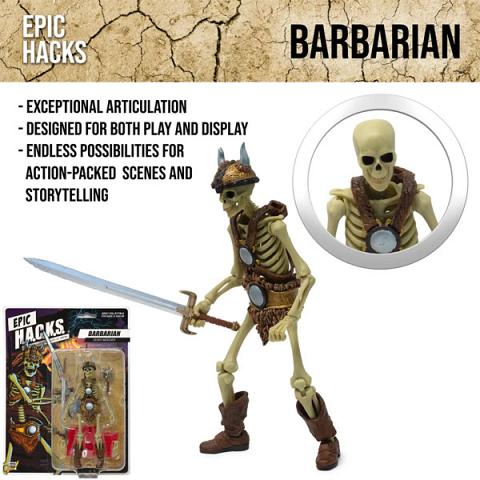Boss Fight Studio Epic H.A.C.K.S. Barbarian Skeleton Death Monger 1:12 Scale Action Figure