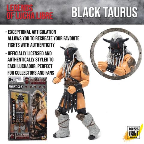 Boss Fight Studio Legends of Lucha Libre Fanaticos Black Taurus Action Figure