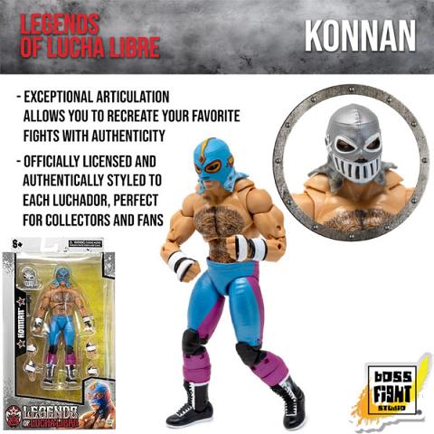 Boss Fight Studio Legends of Lucha Libre Konnan Premium Collector Figure