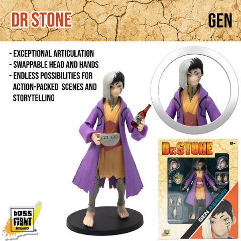 Boss Fight Studio Dr. Stone Gen Asagiri Action Figure