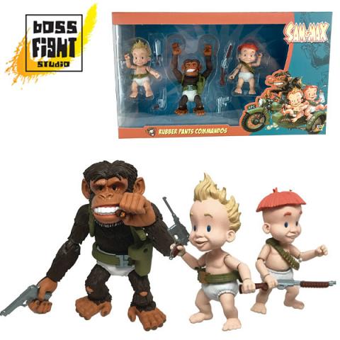 Boss Fight Studio Sam and Max Rubber Pants Commandos Ginormous Deluxe Set of 3 Figures