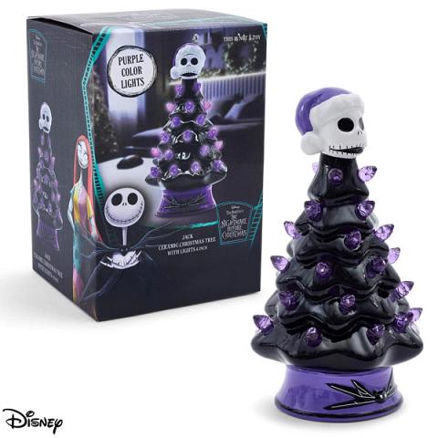 Ukonic Disney The Nightmare Before Christmas Jack Skellington Light Up Ceramic 6 Inch Christmas Tree