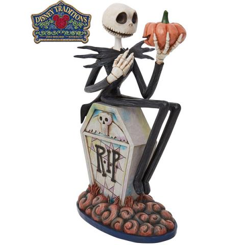 Disney Traditions The Nightmare Before Christmas Jack on Gravestone The Pumpkin King Statue