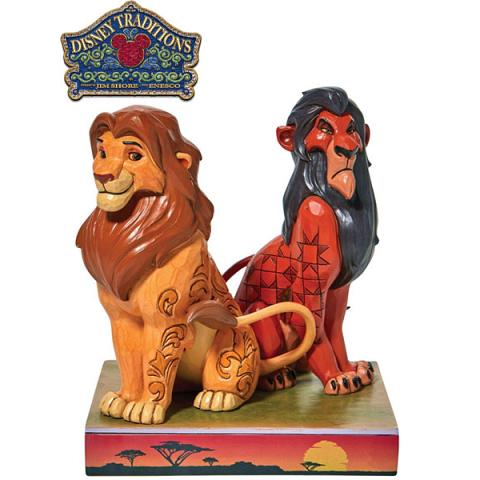 Disney Traditions The Lion King Simba and Scar Proud and Petulant Statue