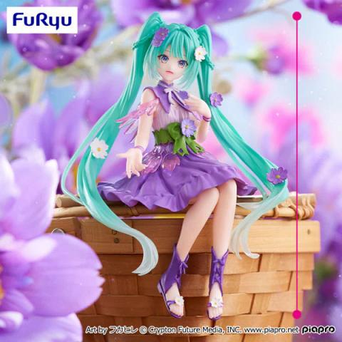 FuRyu Vocaloid Hatsune Miku Flower Fairy Cosmos Purple Noodle Stopper Figure