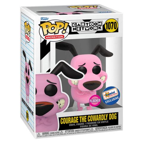 Funko POP #1070 Cartoon Network Courage The Cowardly Dog Flocked Exclusive Figure