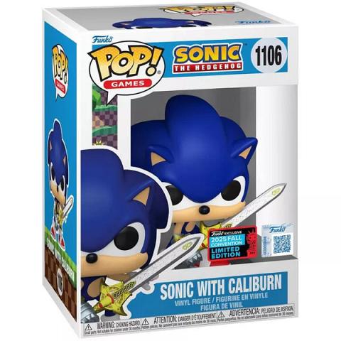 Funko POP #1106 Sonic The Hedgehog Sonic with Caliburn Exclusive Figure