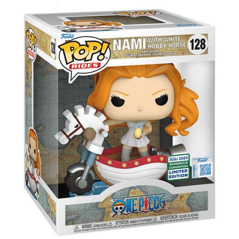 Funko POP #128 Rides Deluxe One Piece Nami with White Hobby Horse Exclusive Figure
