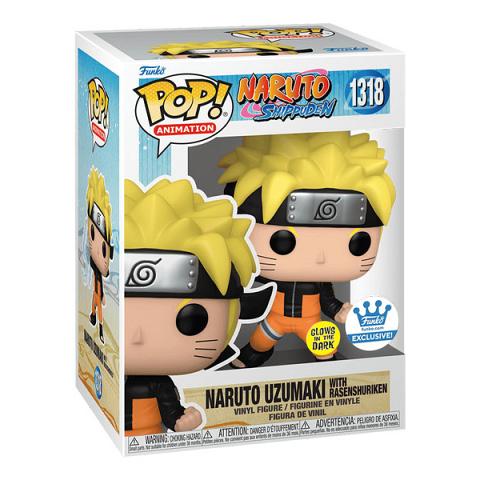Funko POP #1318 Naruto Shippuden Naruto Uzumaki with Rasengan Glow Exclusive Figure