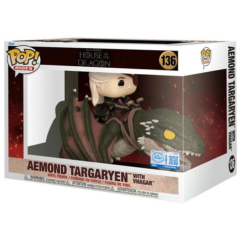 Funko POP #136 Rides House of the Dragon Aemond Targaryen with Vhagar Figure
