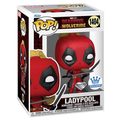 Funko POP #1404 Marvel Deadpool and Wolverine Lady Deadpool Diamond Exclusive Figure