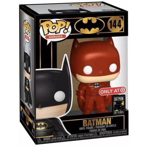 Funko POP #144 Heroes Batman Red Metallic Exclusive Figure