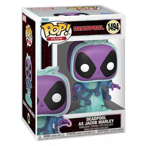 Funko POP #1494 Plus Marvel Deadpool as Jacob Marley Figure