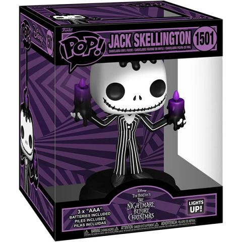 Funko POP #1501 Super Disney The Nightmare Before Christmas Jack Skellington Holding Candles Light Up Figure
