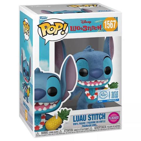 Funko POP #1567 Disney Lilo and Stitch Luau Stitch Flocked Exclusive Figure