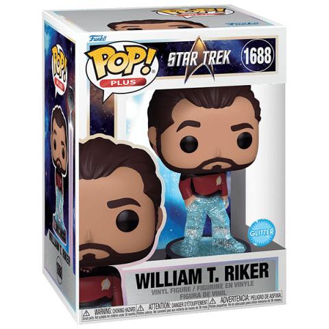 Funko POP #1688 Plus Star Trek William T. Riker Transporter Glitter Figure