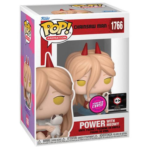 Funko POP #1766 Chainsaw Man Power with Meowy Exclusive Flocked Chase Figure