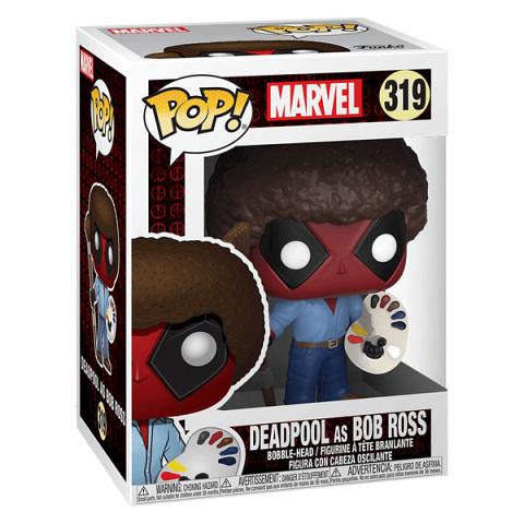 Funko POP #319 Marvel Deadpool as Bob Ross Figure