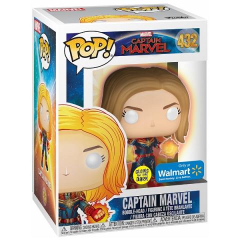 Funko POP #432 Marvel Captain Marvel Glowing Hands Exclusive Figure