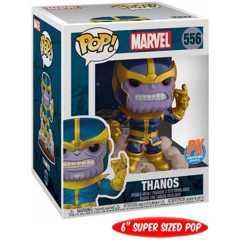 Funko POP #556 Marvel Thanos Snap Metallic PX Exclusive 6 Inch Figure