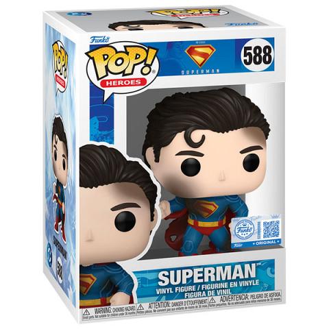 Funko POP #588 DC Superman 2025 Movie Superman Battle Damaged Exclusive Figure