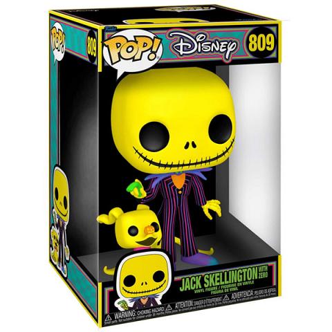 Funko POP #809 Disney The Nightmare Before Christmas Jack and Zero 10 Inch Black Light Figure