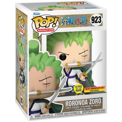 Funko POP #923 One Piece Roronoa Zoro Three Sword Style Glow Exclusive Figure