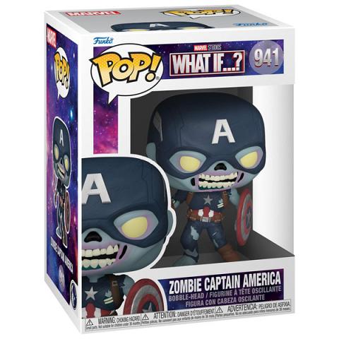 Funko POP #941 Marvel What If ...? Zombie Captain America Figure