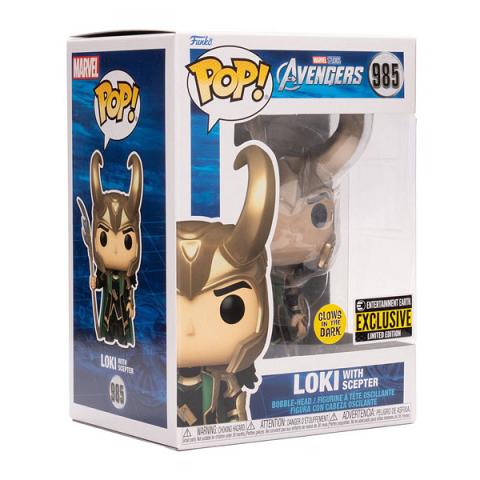 Funko POP #985 Marvel Avengers Loki and Scepter Exclusive Figure
