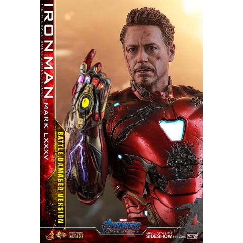 Hot Toys Marvel Avengers Endgame Iron Man Mark LXXXV Battle Damaged Version Die Cast Sixth Scale Figure