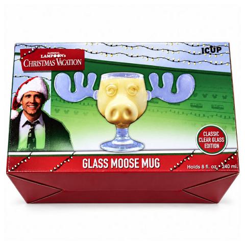ICUP National Lampoon’s Christmas Vacation Glass Moose Mug – Classic Clear Glass Edition