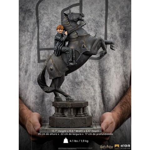 Iron Studios Harry Potter Ron Weasley at the Wizard Chess Deluxe Statue