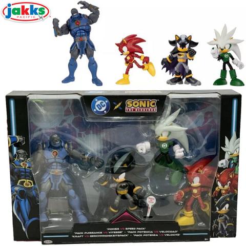 Jakks Pacific DC x Sonic the Hedgehog Power vs Speed 5 Inch Action Figure Multipack