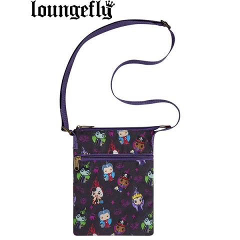 Loungefly Disney Villains Print Crossbody Passport Bag
