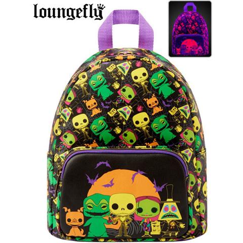 Loungefly Nightmare Before Christmas Black Light Mini Backpack