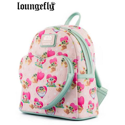 Loungefly Star Wars The Mandalorian Grogu Valentines Backpack