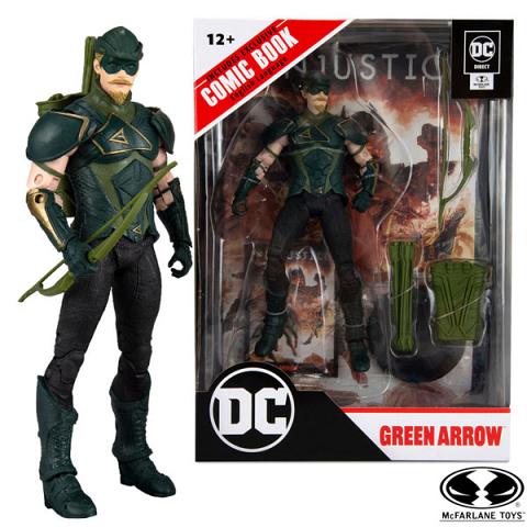 McFarlane DC Direct Page Punchers Green Arrow with Injustice 2 Comic 7 Inch Scale Action Figure