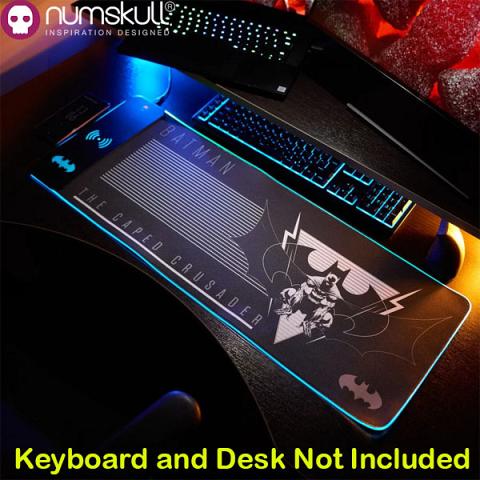 Numskull DC Comics Batman Wireless Charger and Oversized RGB Gaming Mat