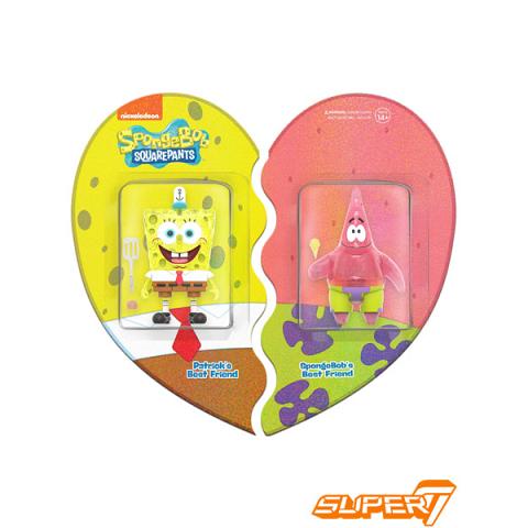 Super 7 SpongeBob and Patrick Glitter SDCC 2022 Exclusive Figure Two Pack