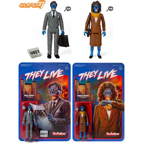 Super 7 They Live Male and Female Ghoul ReAction 3.75 Inch Action Figure Set of 2