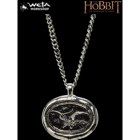 Weta The Hobbit Silver Plated Brass Smaug Wax Seal Pendant